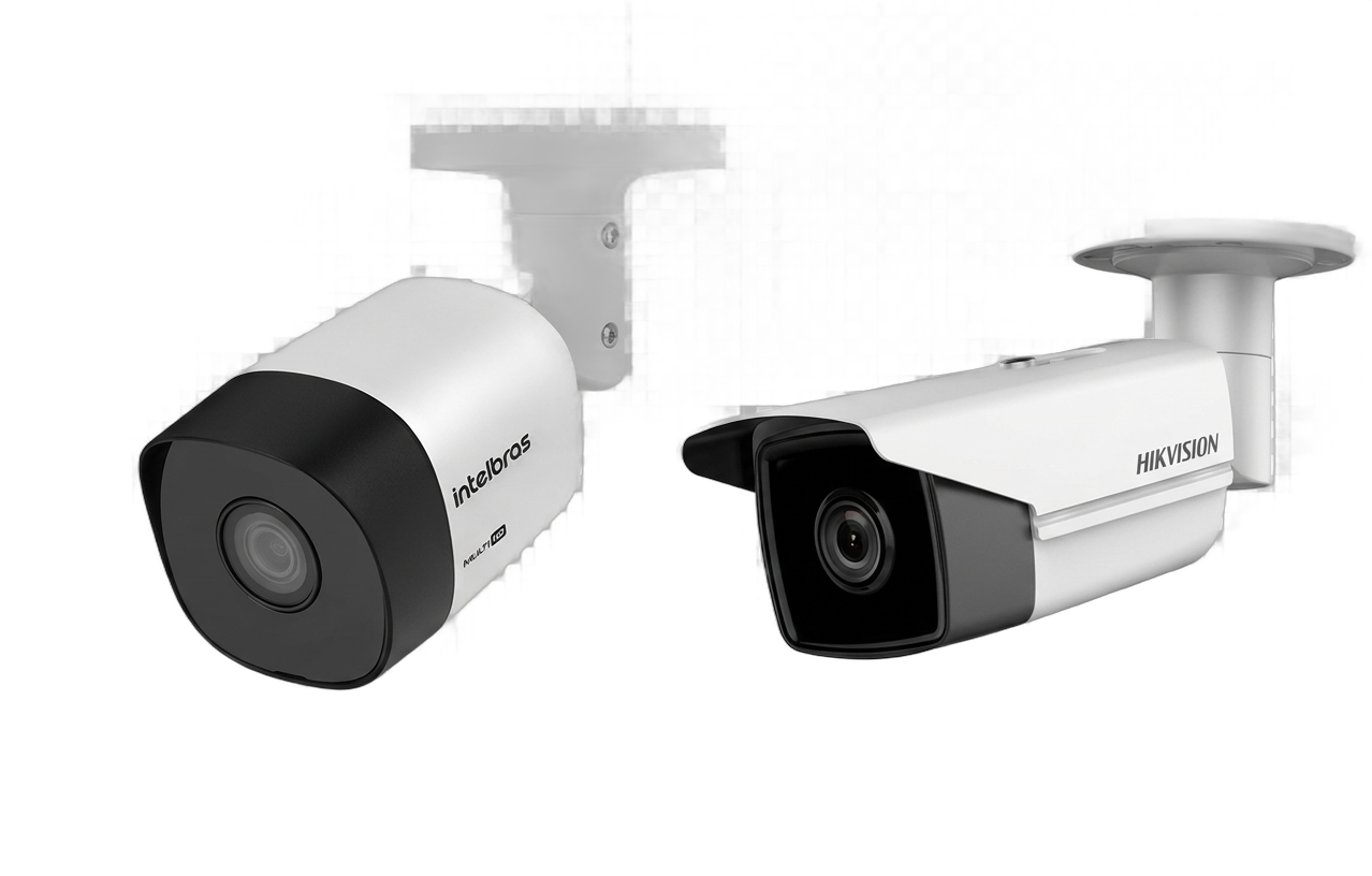 Câmeras CFTV Intelbras e Hikvision